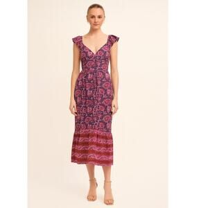 Figue Cosette Paisley Midi Dress New Without Tags Large